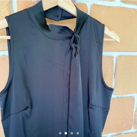 Closet London Collared Skater Dress In Black & White - Size 12 - Picture 2 of 4